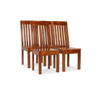 Lot de 4 chaise H. 104 cm non empilable non pliable interieur en bois massif
