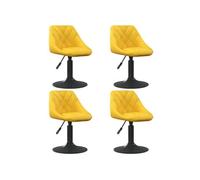 Lot de 4 chaise H. 62.5 cm non pliable en plastique interieur jaune