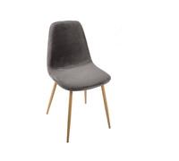 Lot de 4 chaise H. 87 cm non pliable en mdf interieur gris