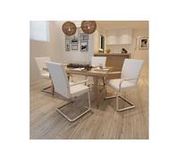 Lot de 4 chaise H. 92 cm non pliable en polypropylene interieur blanc