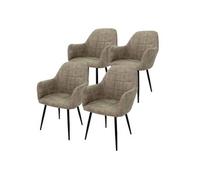 Lot de 4 chaise interieur non empilable non pliable en metal H. 84 cm vert