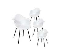 Lot de 4 chaise interieur non empilable non pliable en metal H. 85 cm