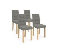 Lot de 4 chaise interieur non empilable non pliable H. 94 cm en bois gris
