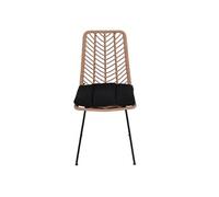 Lot de 4 chaise lisa design en bois non empilable non pliable H. 89 cm interieur noir