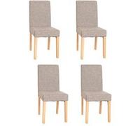 Lot de 4 chaise mendler interieur non empilable non pliable H. 90 cm en bois massif gris Gris G
