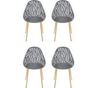 Paris prix lot de 4 chaises de jardin Lucena - Gris