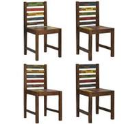 Chaises à manger lot de 4 bois de récupération solide