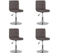 Lot de 4 chaise vidaxl en plastique non pliable H. 71 cm interieur marron marron G