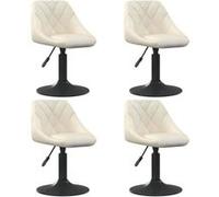 Lot de 4 chaise vidaxl en plastique pliable H. 62.5 cm interieur beige Blanc G