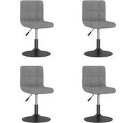 vidaXL Chaises pivotantes à manger lot de 4 gris clair velours