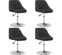 vidaXL Chaises – Lot de 4 – Velours noir – Intérieur