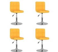 Lot de 4 chaise vidaxl interieur non pliable H. 71 cm en plastique jaune jaune G