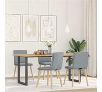 vidaXL Chaises à manger lot de 4 gris clair tissu, chaise, chaise de salon, chaise d'accent, chaise de cuisine, siège de 3315355