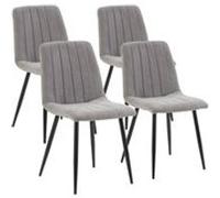 Lot de 4 chaise vs venta stock en plastique non empilable non pliable H. 84 cm exterieur gris Gris G