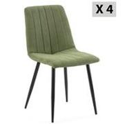 Lot de 4 chaise vs venta stock exterieur non empilable non pliable en plastique H. 84 cm vert Vert G