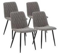 Lot de 4 chaise vs venta stock H. 84 cm non empilable non pliable interieur en metal gris