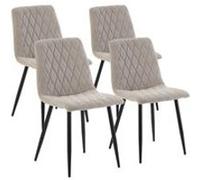 Lot de 4 chaise vs venta stock H. 84 cm non empilable non pliable interieur en plastique gris gris G