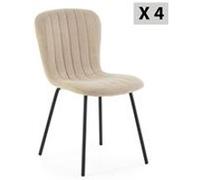 Lot de 4 chaise vs venta stock interieur non empilable non pliable H. 85 cm en metal gris gris G