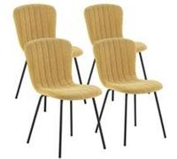 Lot de 4 chaise vs venta stock interieur non empilable non pliable H. 85 cm en metal jaune
