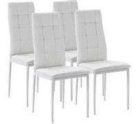 Lot de 4 chaise vs venta stock interieur non empilable non pliable H. 97 cm en metal blanc blanc G