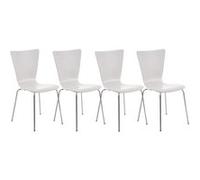 Lot de 4 chaises Aaron , Blanc Blanc G