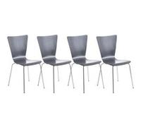 Lot de 4 chaises Aaron , Gris Gris G