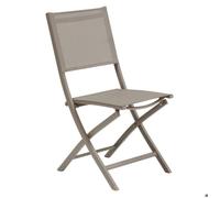 HESPERIDE - Lot de 4 chaises de Jardin essentia Pliables Noisette