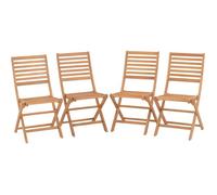 Cstore - Lot de 4 Chaises pliantes en Acacia FSC