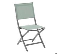 Lot de 4 chaises de jardin pliantes ""Essentia"" vert olive et graphite - Hespéride
