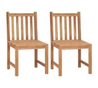 vidaXL Chaises de jardin 4 pcs. Bois massif teck