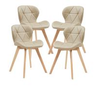 Lot de 4 chaises de salle à manger Älmhult 78 x 47 x 52 cm beige