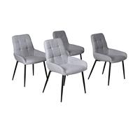 Lot de 4 chaises de salle à manger ARTY/ Gris clair