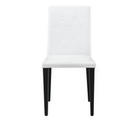 Lot de 4 chaises de salle à manger, Blanc+Noir Aosom France