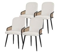 Lot de 4 chaises de salle à manger Chaise de salon Chaise rembourrée Tissu Chais