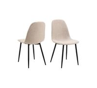 - Lot de 4 chaises de salle à manger CLELIA - Beige - Clelia