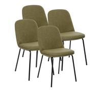 Lot de 4 chaises de salle à manger coloris Vert cèdre