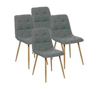 Lot de 4 chaises de salle à manger coloris vert tilleul