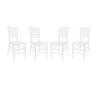 Lot de 4 chaises de salle à manger en acrylique transparent | Chaise en plastique anti-éclats pour salles de banquet, salles de danse et salles de mariage, 200 kg