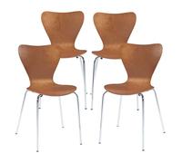 Lot de 4 chaises de salle à manger Essunga effet noyer