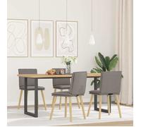 Lot de 4 Chaises de salle à manger - FAFM - taupe - tissu 100 % polyester *Aspect Elégant 5848992