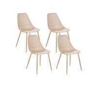 Lot de 4 chaises de salle à manger HAZELTON Beige