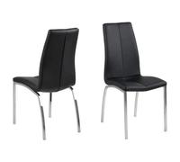 Lot de 4 chaises de salle à manger JOYA - Noir