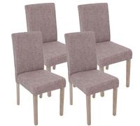 Lot De 4 Chaises De Salle À Manger Littau, Tissu, Gris, Pieds: Structure Chêne