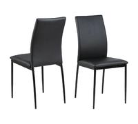 Lot de 4 chaises de salle à manger MIDENA - Noir