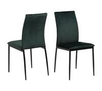 Lot de 4 chaises de salle à manger MIDENA - Vert foncé