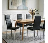 Lot de 4 chaise idimex H. 100 cm non empilable non pliable en aluminium interieur noir noir G