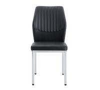 Lot de 4 chaises de salle à manger, Noir+Argenté Aosom France