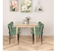 Lot de 4 Chaises de Salle à manger PIPIPOXER,Chaise de Cuisine en Teddy Flanelle et Métal,Ergonomique Design,50x50x75 cm,Blanc