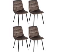 Lot de 4 chaises de salle à manger Tilde - Velours