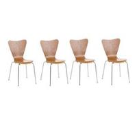 Lot de 4 chaises empilables Calisto , Chêne